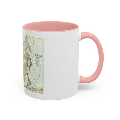 Asia and Adjoining Europe (1921) (Map) Accent Coffee Mug