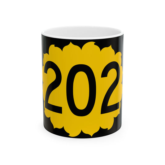 K-202 (Kansas) (Road Sign) White Coffee Mug