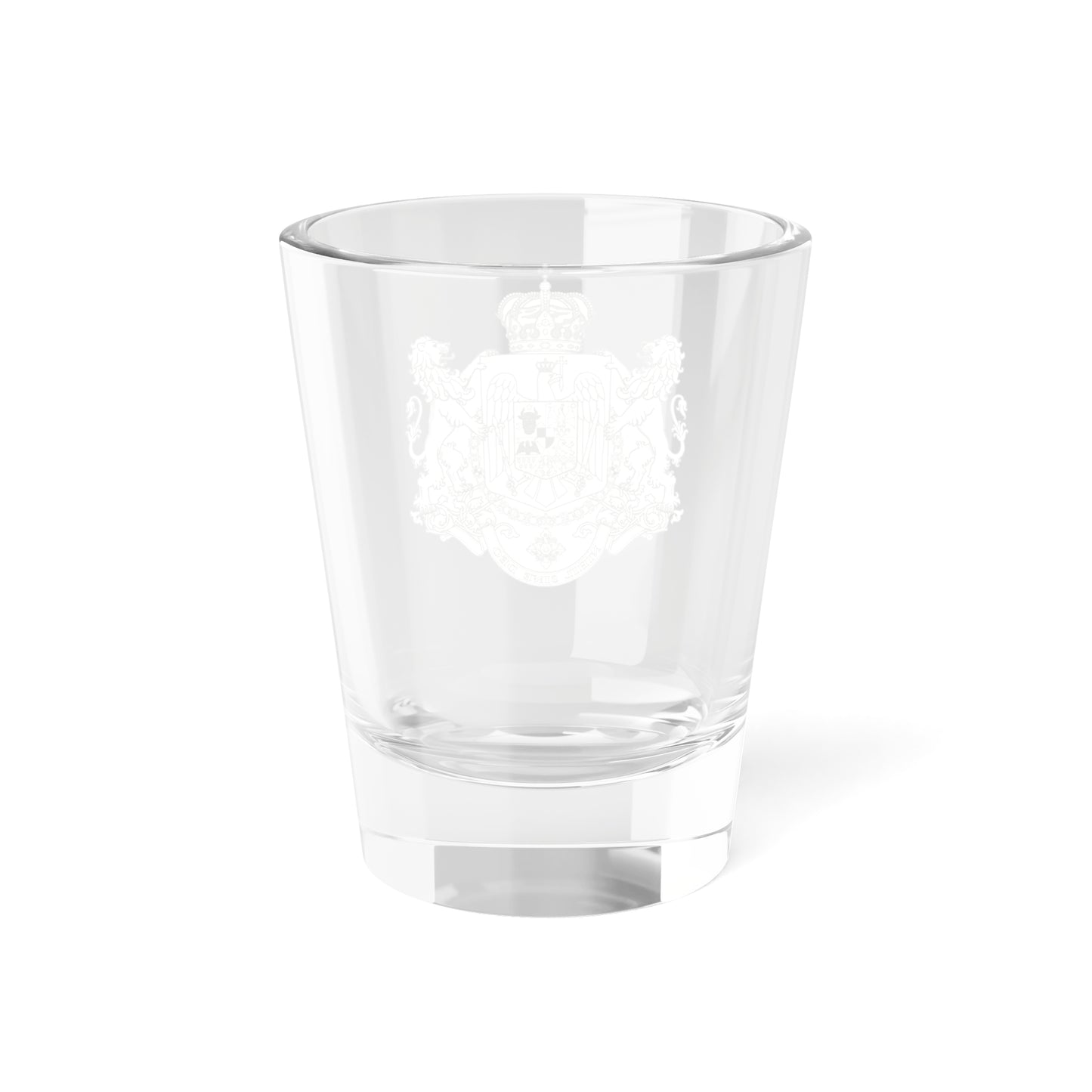 Middle Coat of Arms of Romania 1921 - 1947 BW (Oman) (Coat of Arms) Shot Glass 1.5oz
