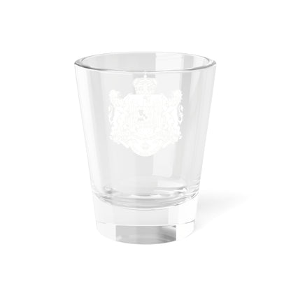 Middle Coat of Arms of Romania 1921 - 1947 BW (Oman) (Coat of Arms) Shot Glass 1.5oz