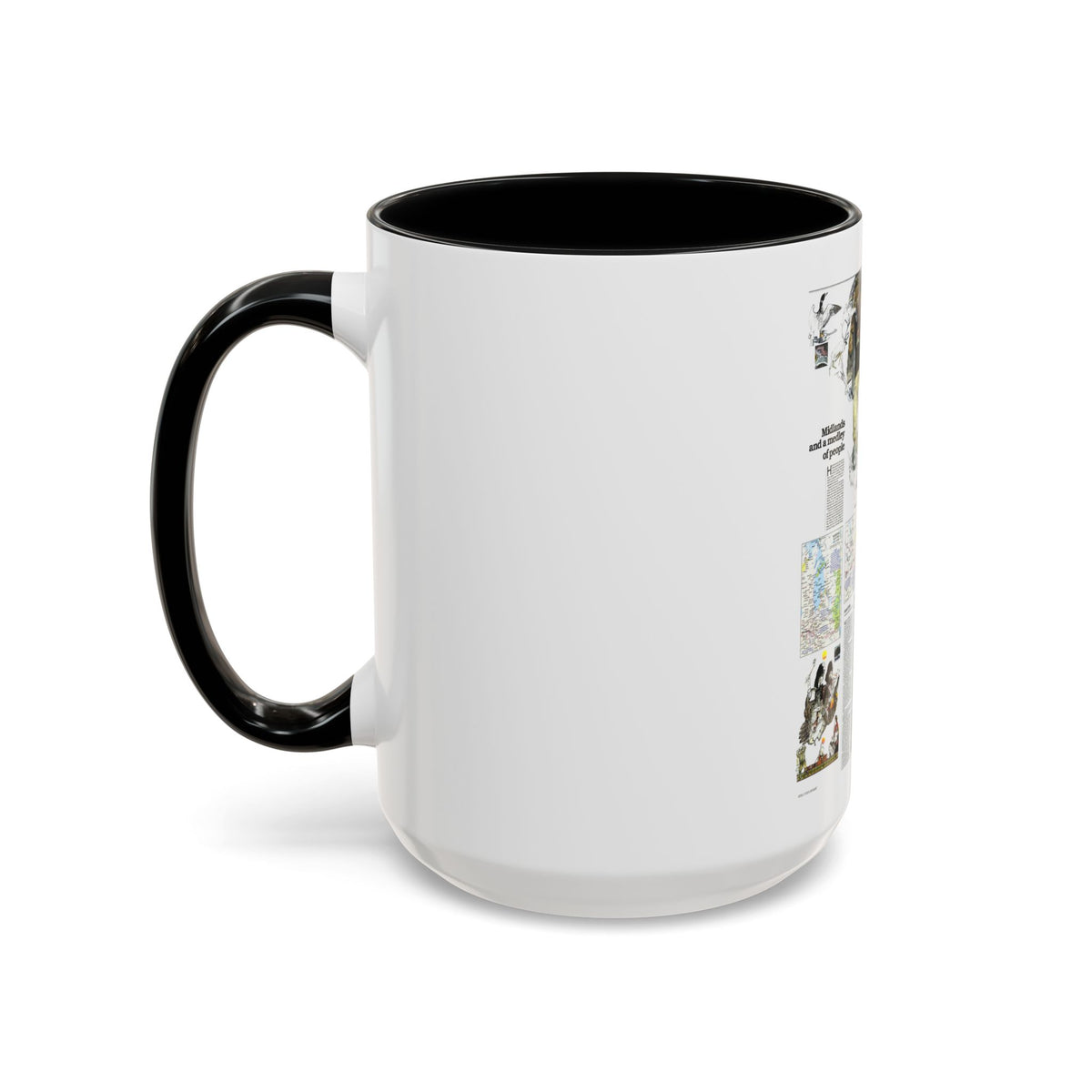 Canada - Medley of People (1979) (Map) Accent Coffee Mug