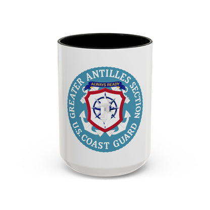 USCG Greater Antilles Section (U.S. Coast Guard) Accent Coffee Mug