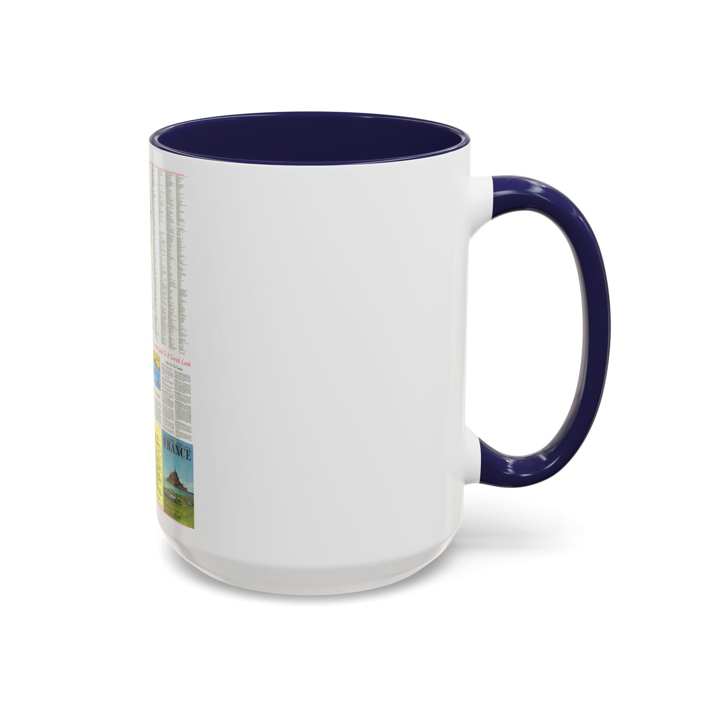 France - A Traveller's Map 2 (1971) (Map) Accent Coffee Mug