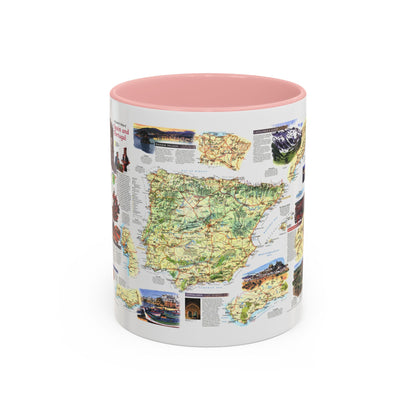 Spain and Portugal - A Traveller's Map (1998) (Map) Accent Coffee Mug