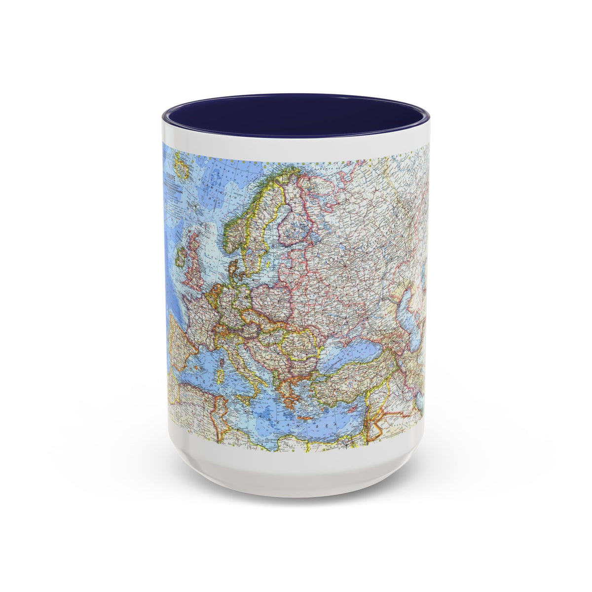 Europe (1962) (Map) Accent Coffee Mug
