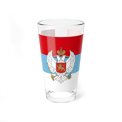 Flag of Montenegro 1993-2004 with coat of arms (Montenegro) Pint Glass 16oz