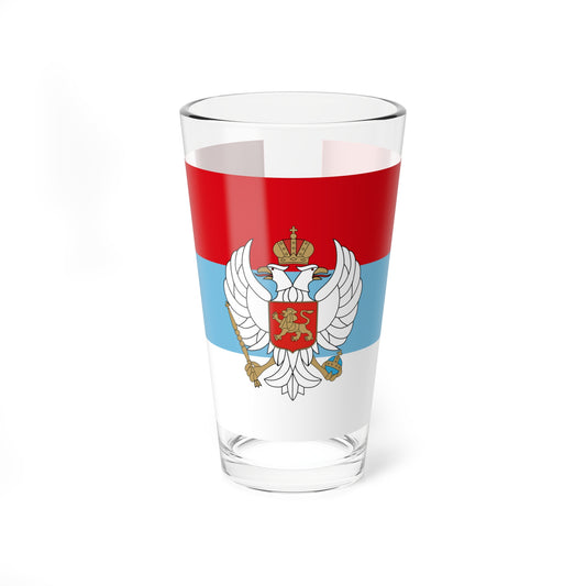 Flag of Montenegro 1993-2004 with coat of arms (Montenegro) Pint Glass 16oz