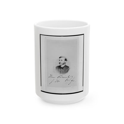 Jacob M. Rife, Captain, 7th West Virginia Cavalry, Head-And-Shoulders Portrait, Wearing Uniform, Facing Left (U.S. Civil War) White Coffee Mug