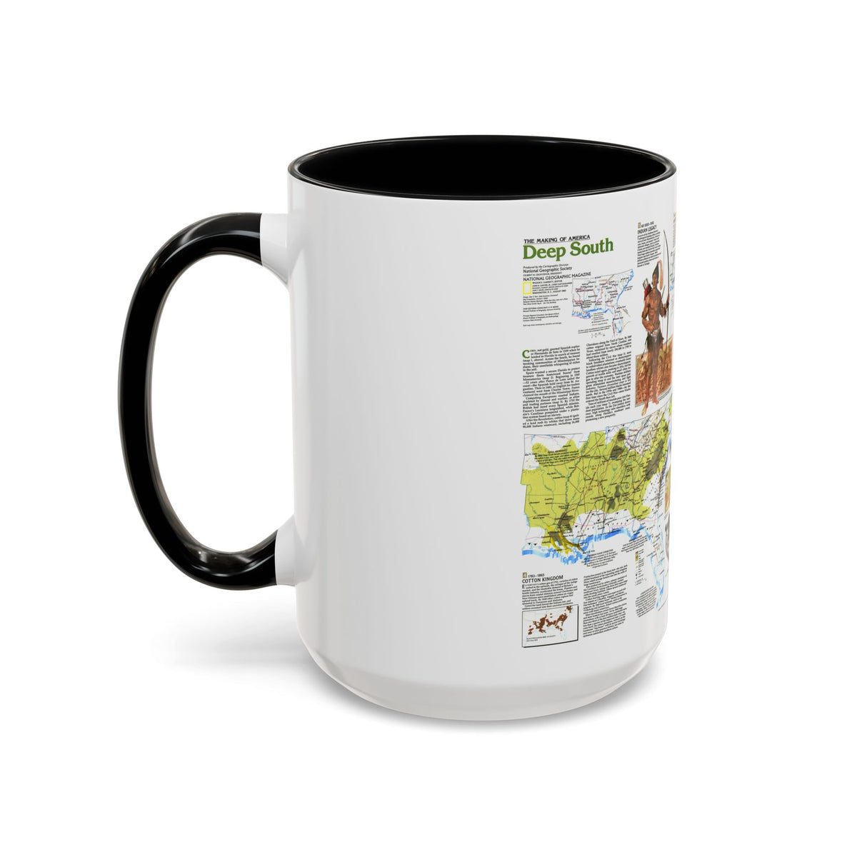 USA - Deep South 2 (1983) (Map) Accent Coffee Mug
