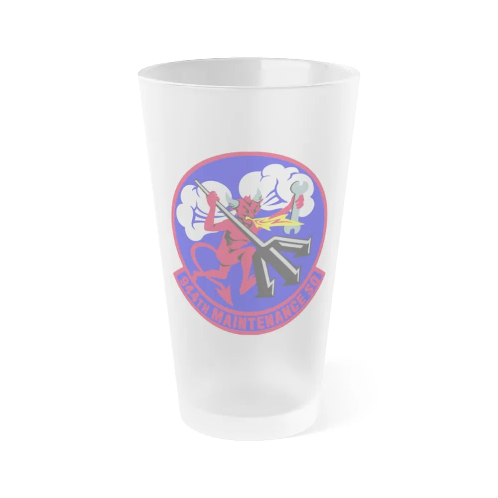 944 Maintenance Squadron AFRC (U.S. Air Force) Frosted Pint Glass 16oz-16oz-Frosted-Go Mug Yourself