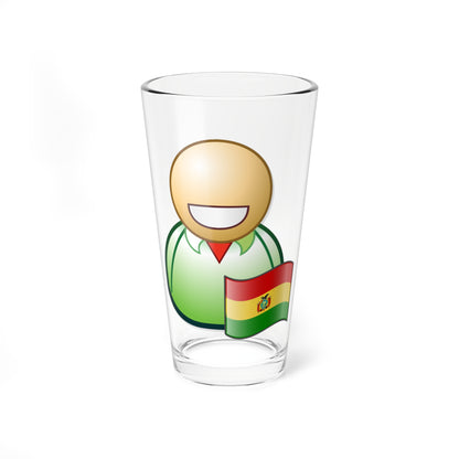 Nuvola Bolivian man icon2 (Bolivia) Pint Glass 16oz
