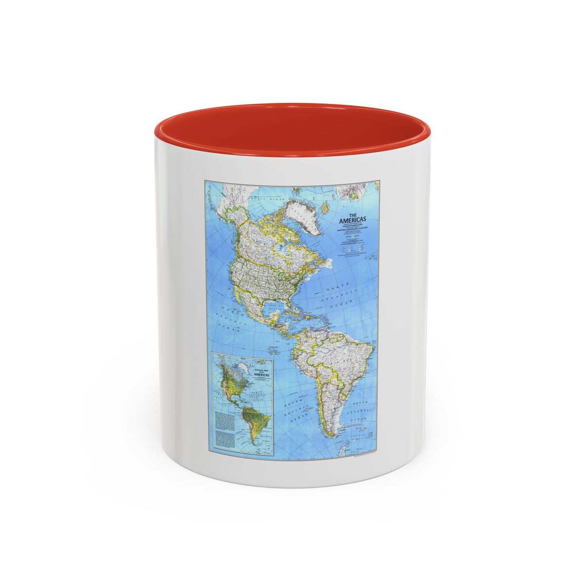 Americas, The (1979) (Map) Accent Coffee Mug