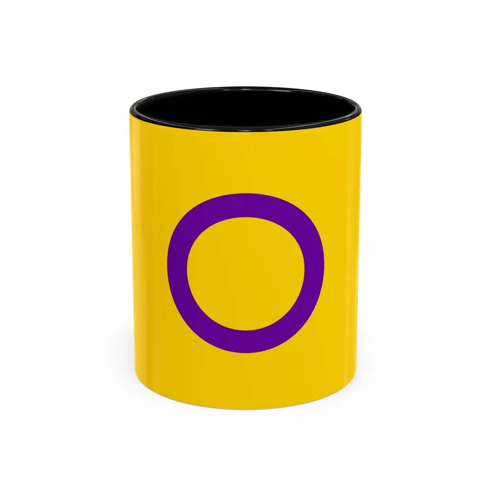 Intersex Pride Flag - Accent Coffee Mug-11oz-Black-Go Mug Yourself