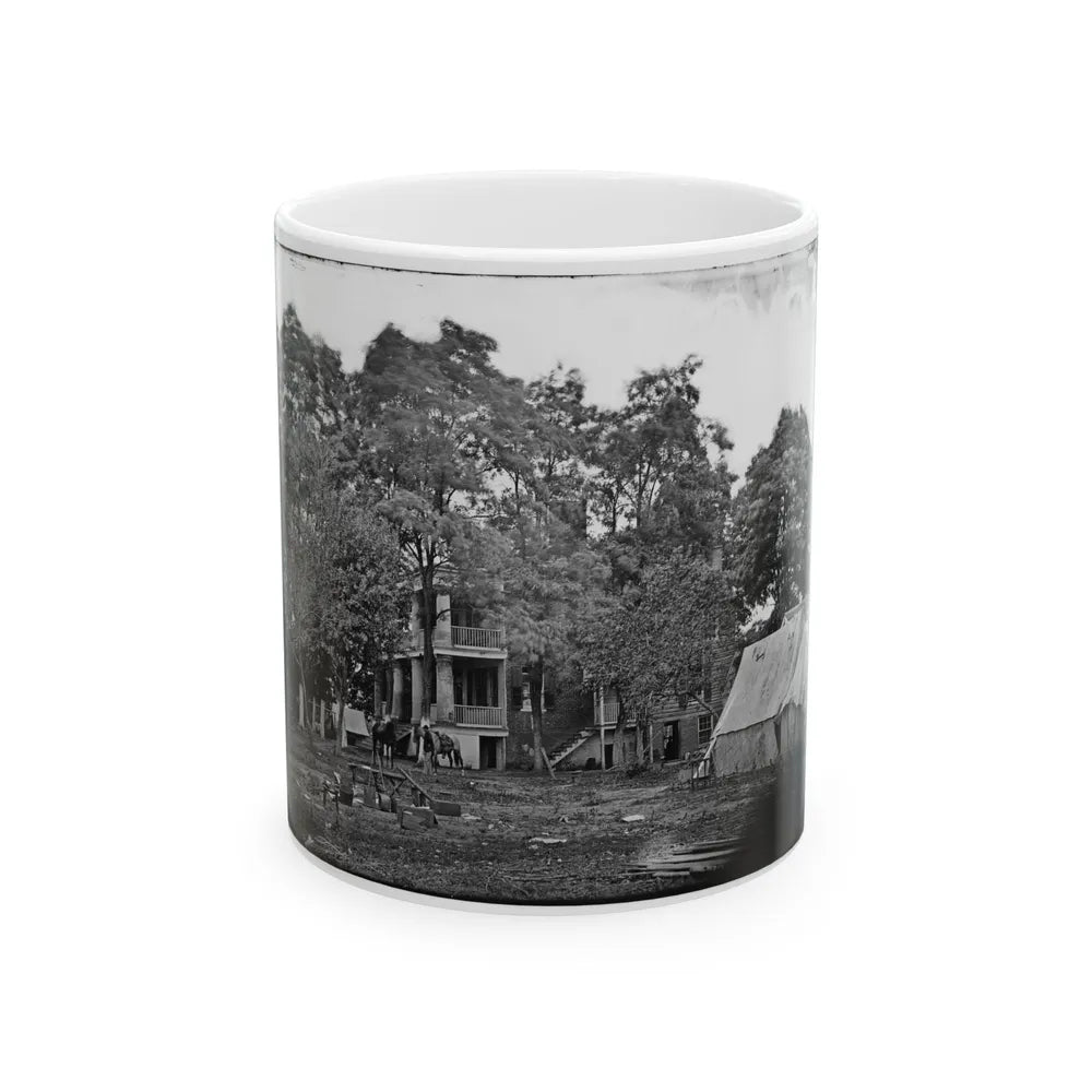 Fairfax Court House, Va. House Used As A Headquarters By Gen. G. B. Mcclellan And Gen. P. G. T. Beauregard (U.S. Civil War) White Coffee Mug-11oz-Go Mug Yourself