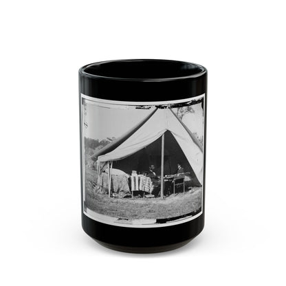 Antietam, Md. President Lincoln And Gen. George B. Mcclellan In The General's Tent; Another View (U.S. Civil War) Black Coffee Mug