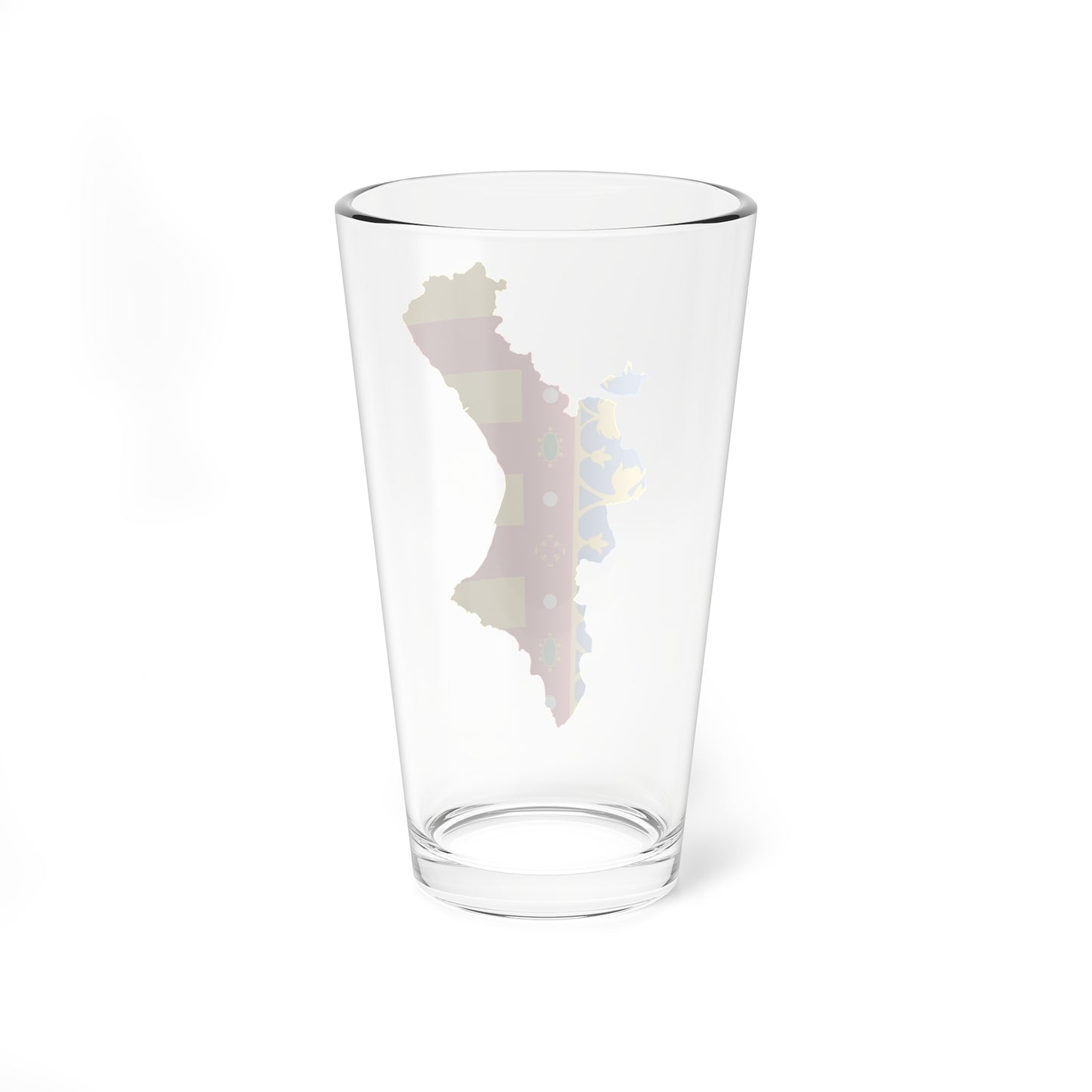 Flag map of Valencia (Spain) Pint Glass 16oz