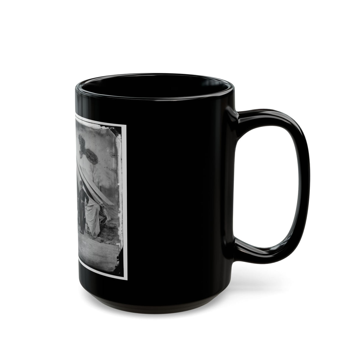 Six Officers Of The 17th New York Battery, Probably At Camp Barry, Near Washington, D.C. (U.S. Civil War) Black Coffee Mug