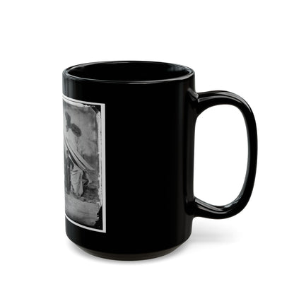 Six Officers Of The 17th New York Battery, Probably At Camp Barry, Near Washington, D.C. (U.S. Civil War) Black Coffee Mug