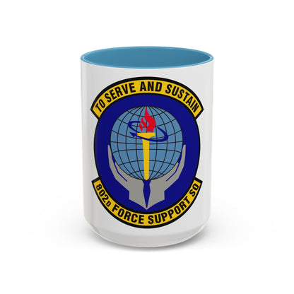 802d Force Support Squadron (U.S. Air Force) Accent Coffee Mug