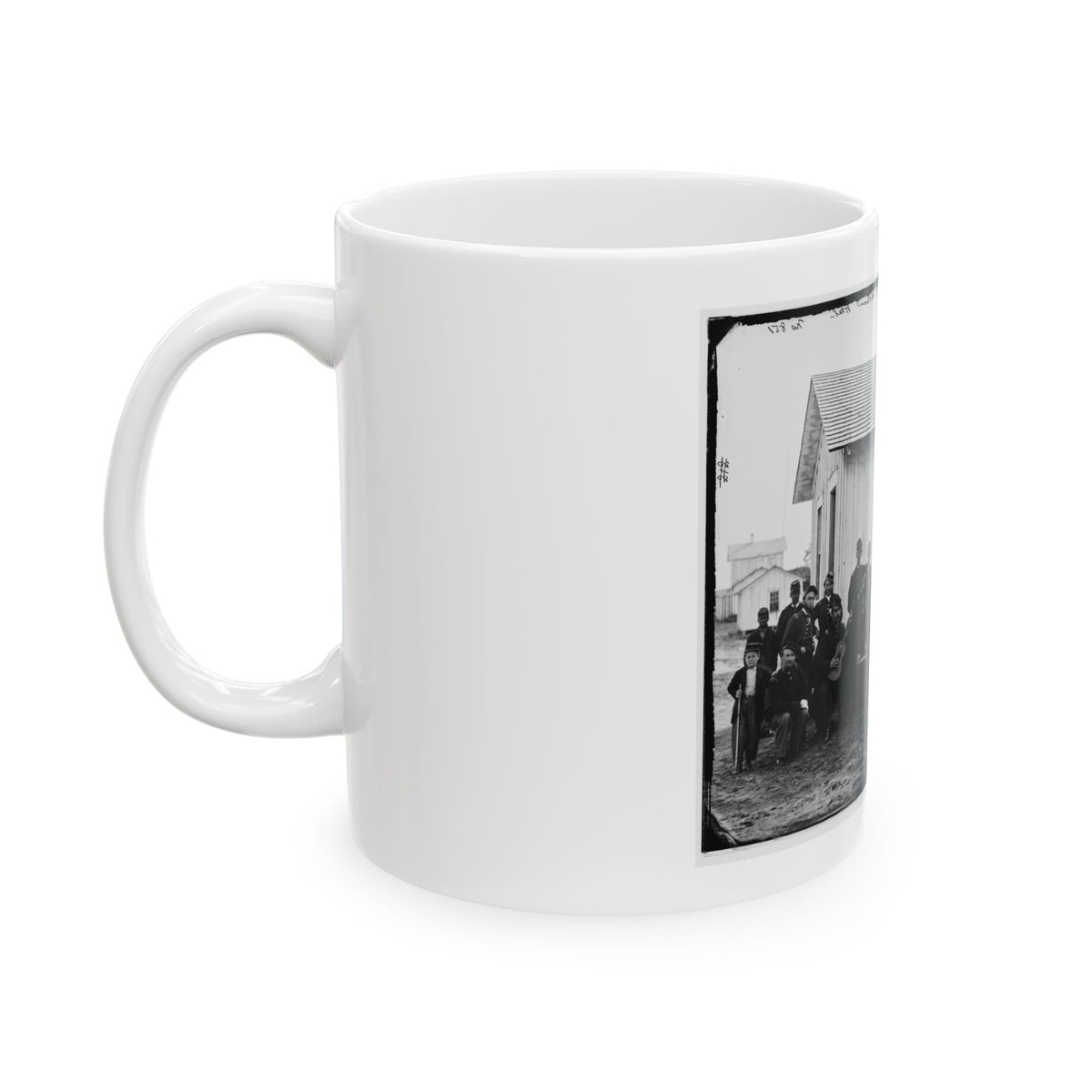 District Of Columbia. White Officers Of 4th U.S. Colored Infantry At Leisure, Fort Slocum (U.S. Civil War) White Coffee Mug