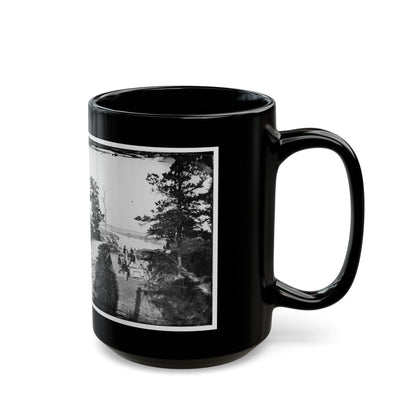 James River, Va. Confederate Gun In Battery Brooks (U.S. Civil War) Black Coffee Mug