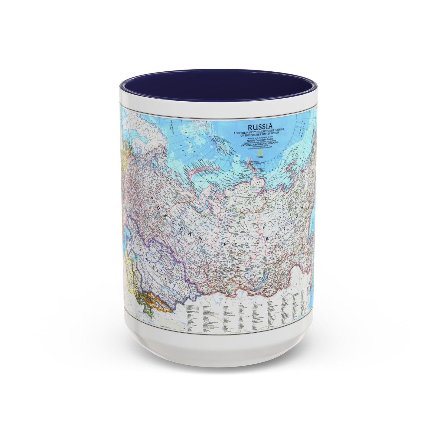 Russia and the Newly Independent Nations (1993) (Map) Accent Coffee Mug