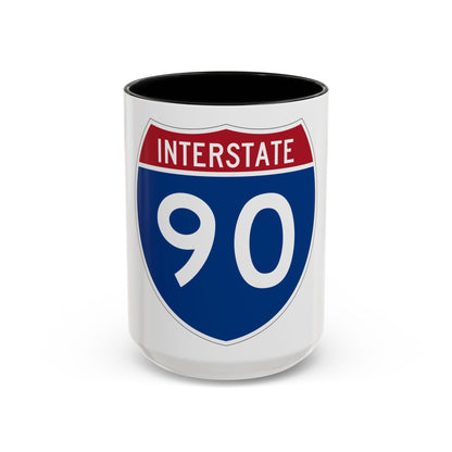 Interstate 90 (U.S. Highways) Accent Coffee Mug