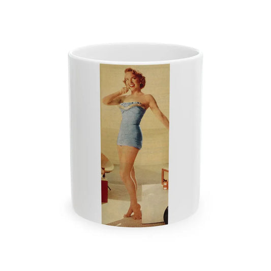 Terry Moore #651 - 3x7 Color Magazine Photo Clipping Circa 50's (Vintage Female Icon) White Coffee Mug-11oz-Go Mug Yourself