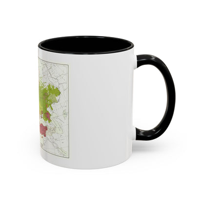 Europe & Adjoining Asia & Africa - The Races of (1919) (Map) Accent Coffee Mug