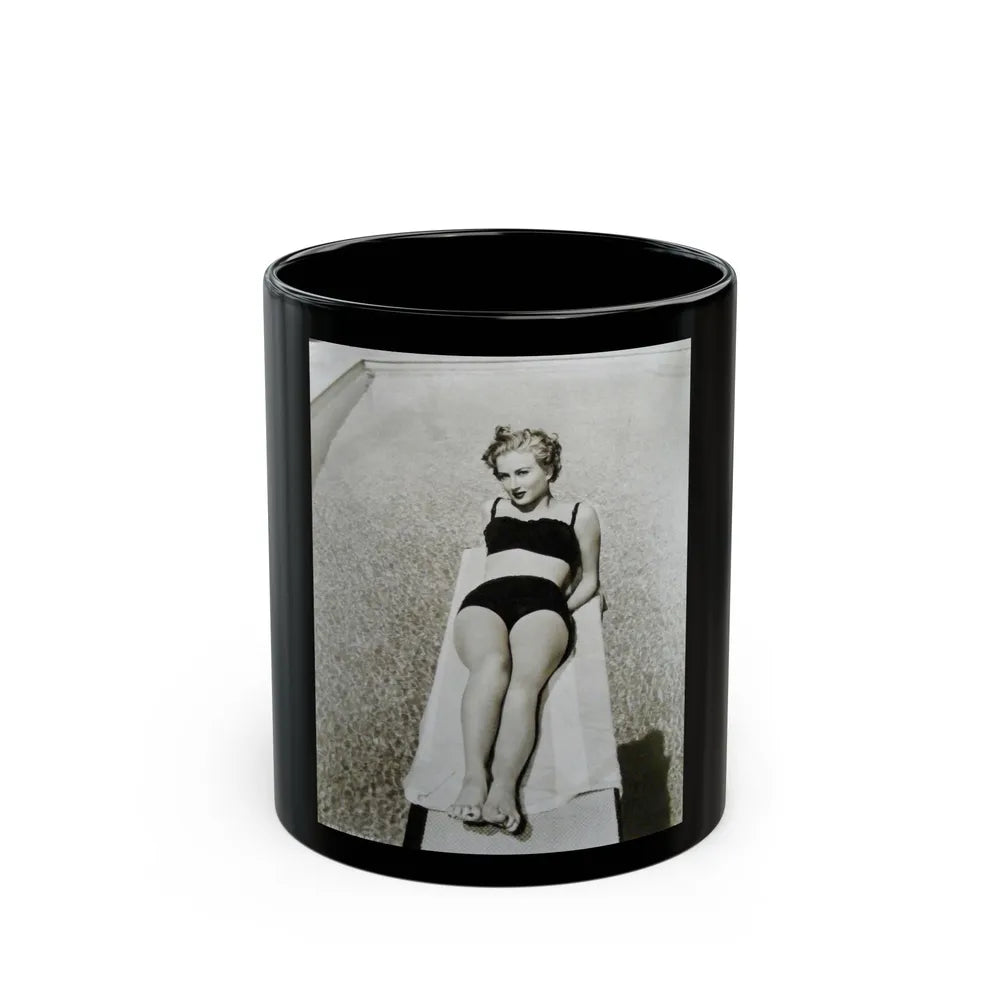 Carol Ohmart #69 (Vintage Female Icon) Black Coffee Mug-11oz-Go Mug Yourself