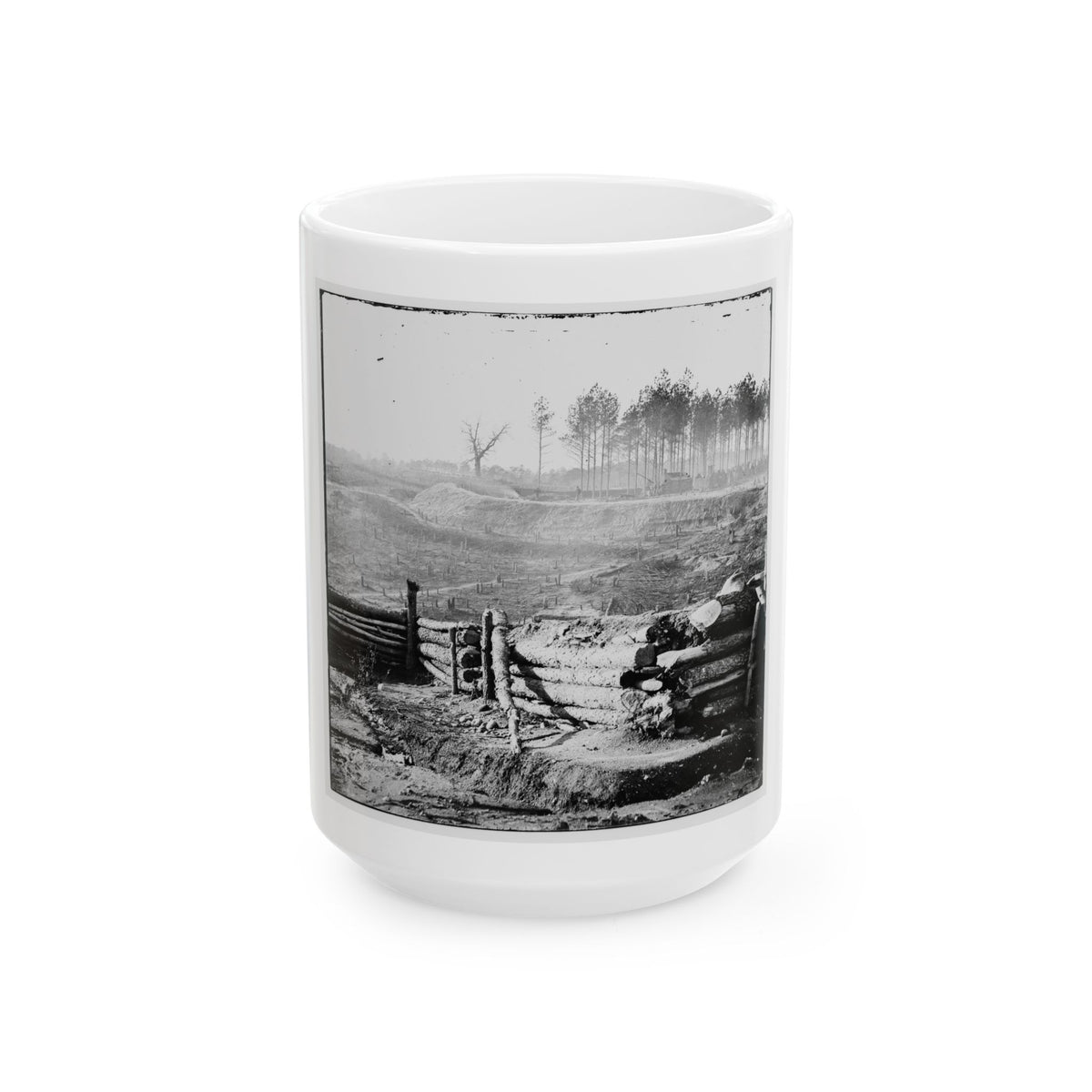 Bermuda Hundred, Va. Federal Earthworks On Left Of The Line, Near Point Of Rocks (U.S. Civil War) White Coffee Mug
