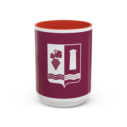 Flag of Ambrolauri Georgia - Accent Coffee Mug-15oz-Red-Go Mug Yourself