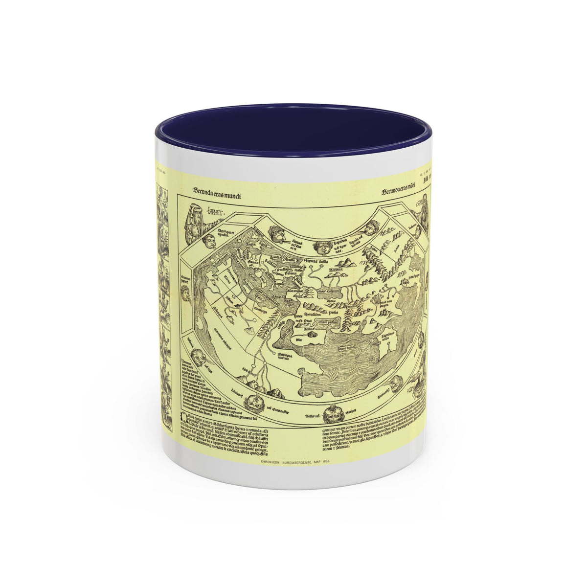 Chronicon Nurembergense Map (1493) (Map) Accent Coffee Mug