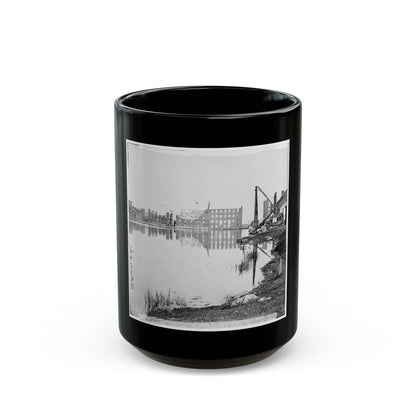 Richmond, Va. Ruined Buildings On Banks Of The Canal Basin (U.S. Civil War) Black Coffee Mug