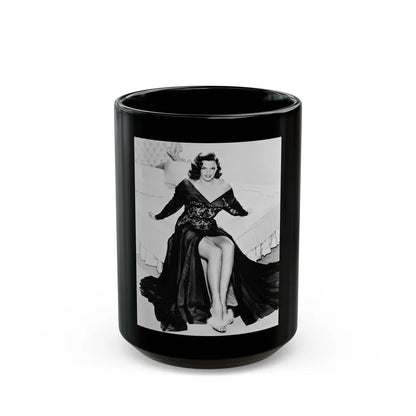 Jane Russell #06 (Vintage Female Icon) Black Coffee Mug-15oz-Go Mug Yourself