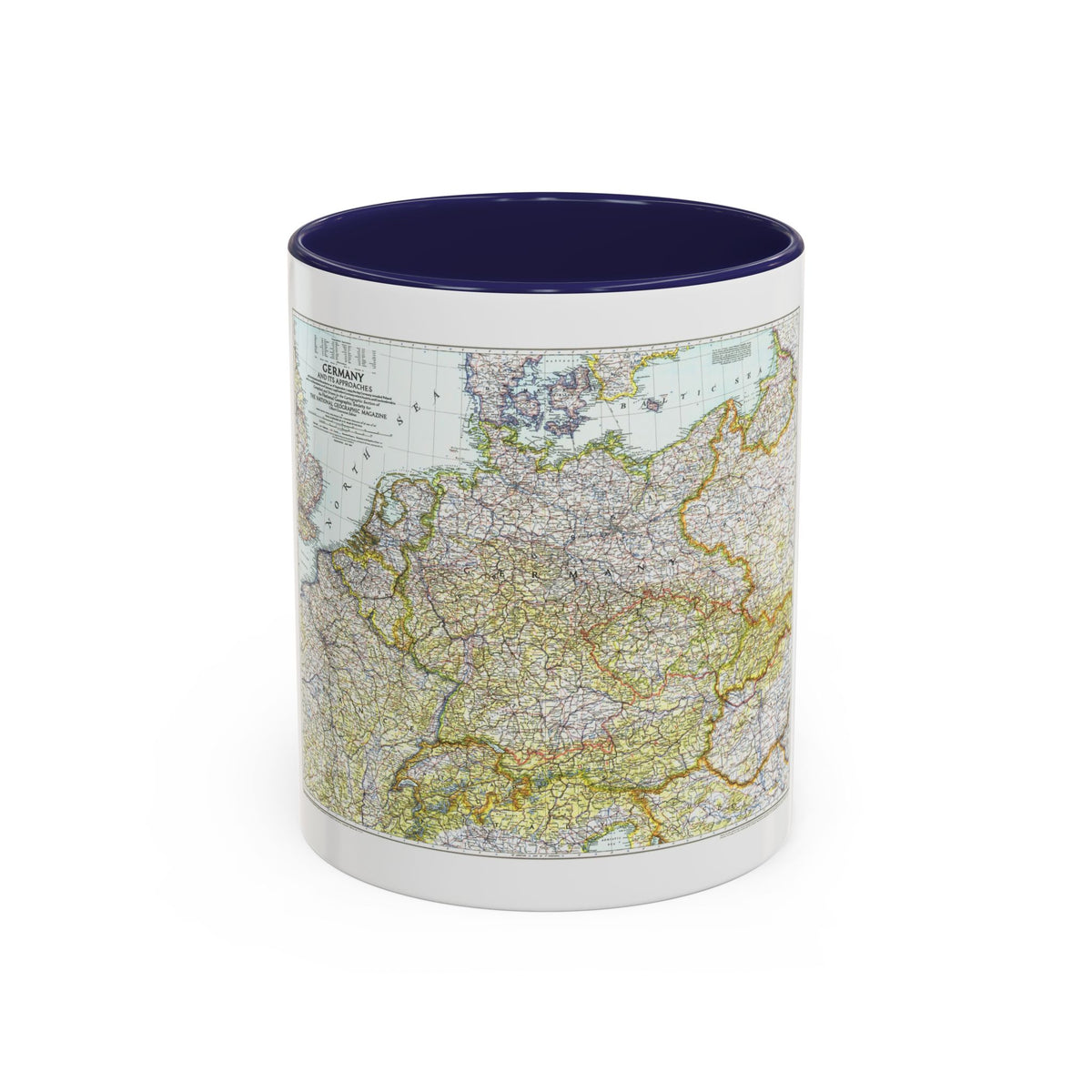 Germany and its Approaches (1944) (Map) Accent Coffee Mug