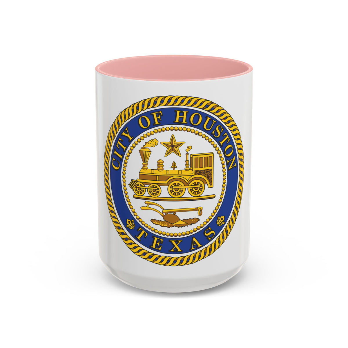 Seal of Houston Texas - Accent Coffee Mug