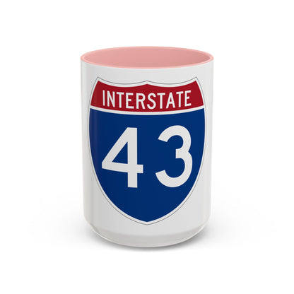 Interstate 43 (U.S. Highways) Accent Coffee Mug