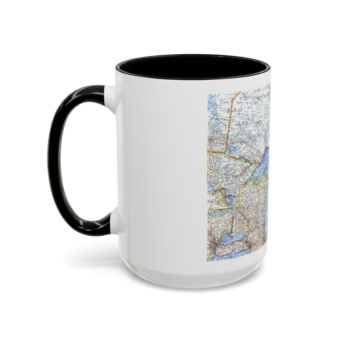 Canada - Central (1963) (Map) Accent Coffee Mug