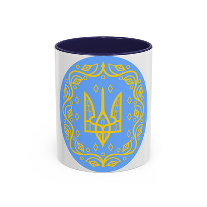 Coat of arms of Ukrainian People's Republic 2 - Accent Coffee Mug