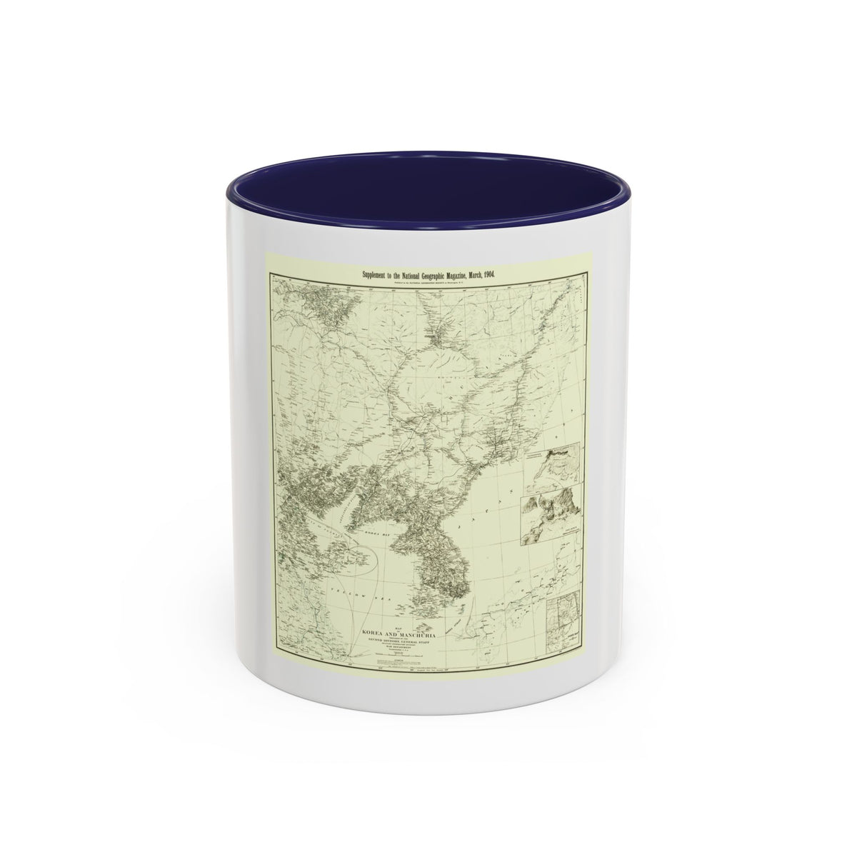 Korea and Manchuria (1904) (Map) Accent Coffee Mug