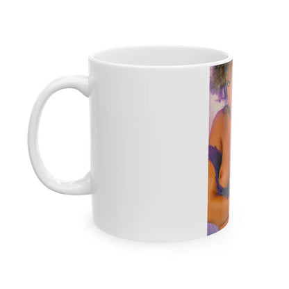 Linda Blair #143 - Topless (Vintage Female Icon) White Coffee Mug-Go Mug Yourself