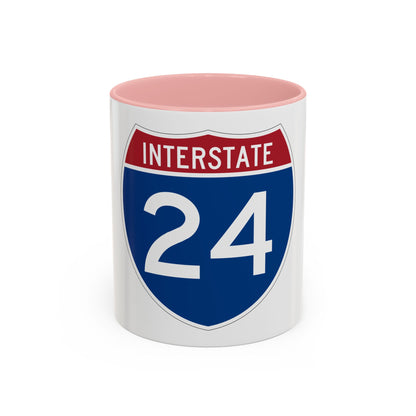 Interstate 24 (U.S. Highways) Accent Coffee Mug