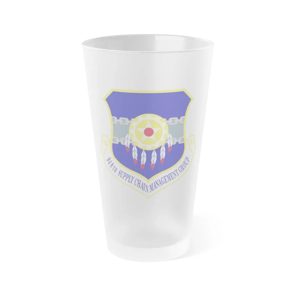 948 Supply Chain Management Group AFMC (U.S. Air Force) Frosted Pint Glass 16oz-16oz-Frosted-Go Mug Yourself