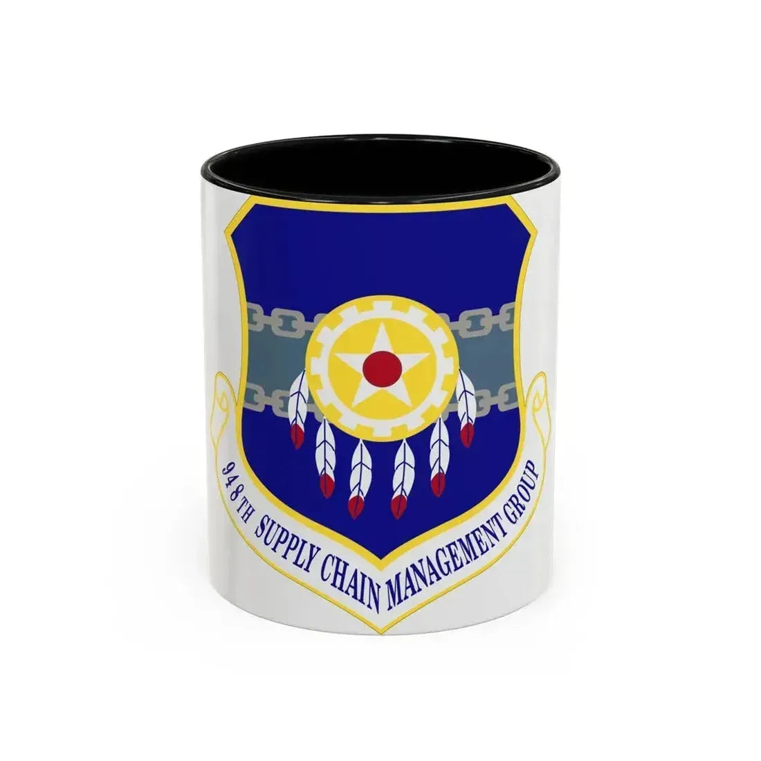 948 Supply Chain Management Group AFMC (U.S. Air Force) Accent Coffee Mug 11oz Black - Go Mug Yourself