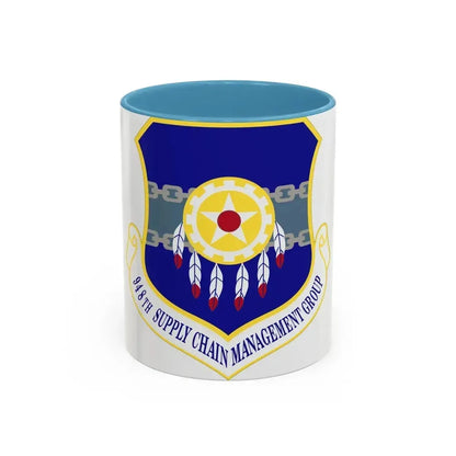 948 Supply Chain Management Group AFMC (U.S. Air Force) Accent Coffee Mug 11oz Light Blue - Go Mug Yourself