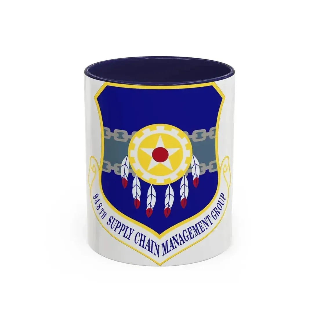 948 Supply Chain Management Group AFMC (U.S. Air Force) Accent Coffee Mug 11oz Navy - Go Mug Yourself