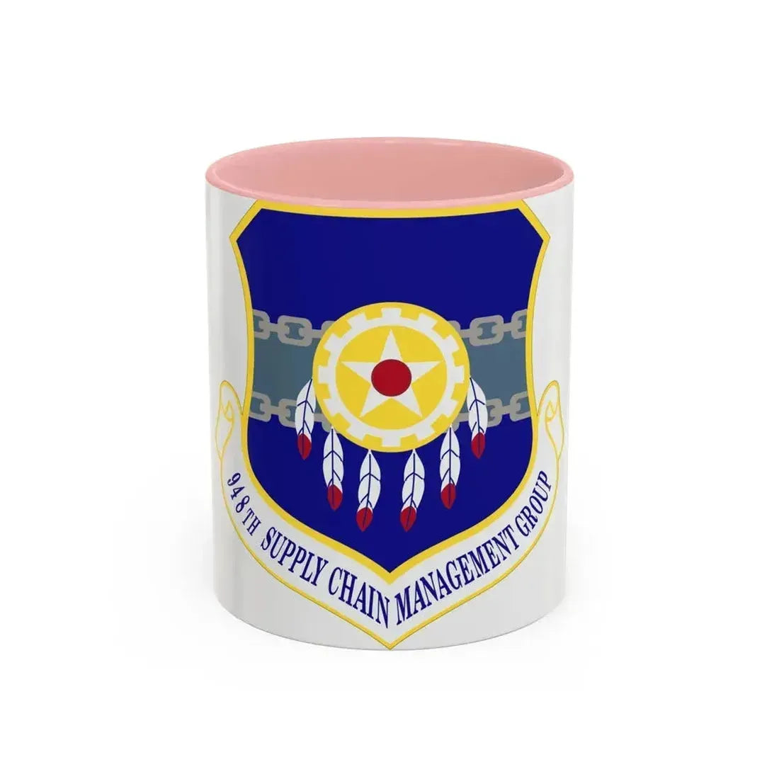 948 Supply Chain Management Group AFMC (U.S. Air Force) Accent Coffee Mug 11oz Pink - Go Mug Yourself
