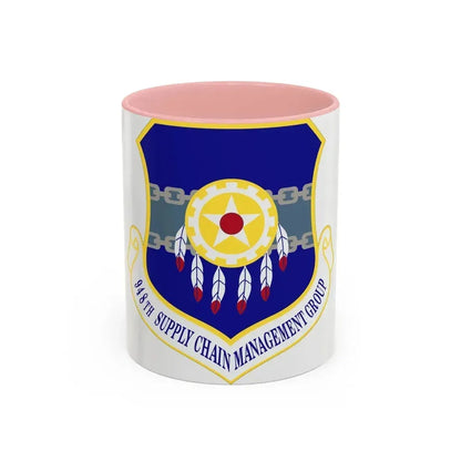 948 Supply Chain Management Group AFMC (U.S. Air Force) Accent Coffee Mug 11oz Pink - Go Mug Yourself