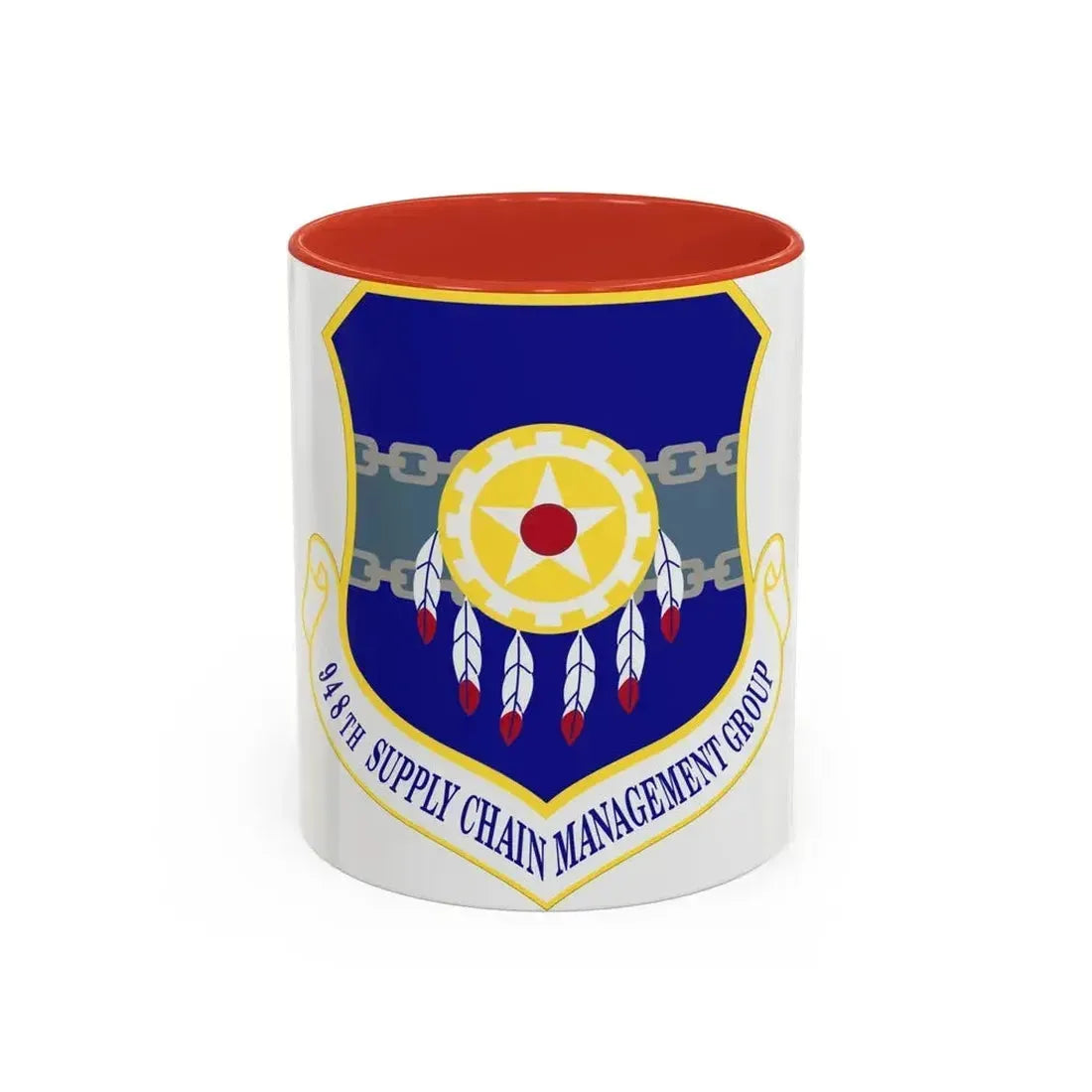 948 Supply Chain Management Group AFMC (U.S. Air Force) Accent Coffee Mug 11oz Red - Go Mug Yourself